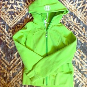 Lululemon zip up Lime sweatshirt